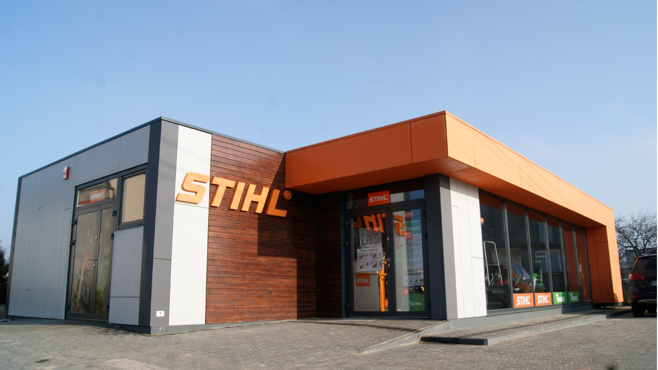 Sklep Firmowy Stihl 135m2 + rozbudowa 170m2