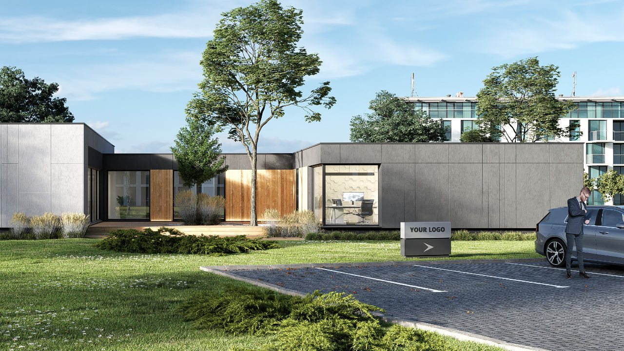 Einstöckiges Wohnhaus 306 m2 – Visualisierung