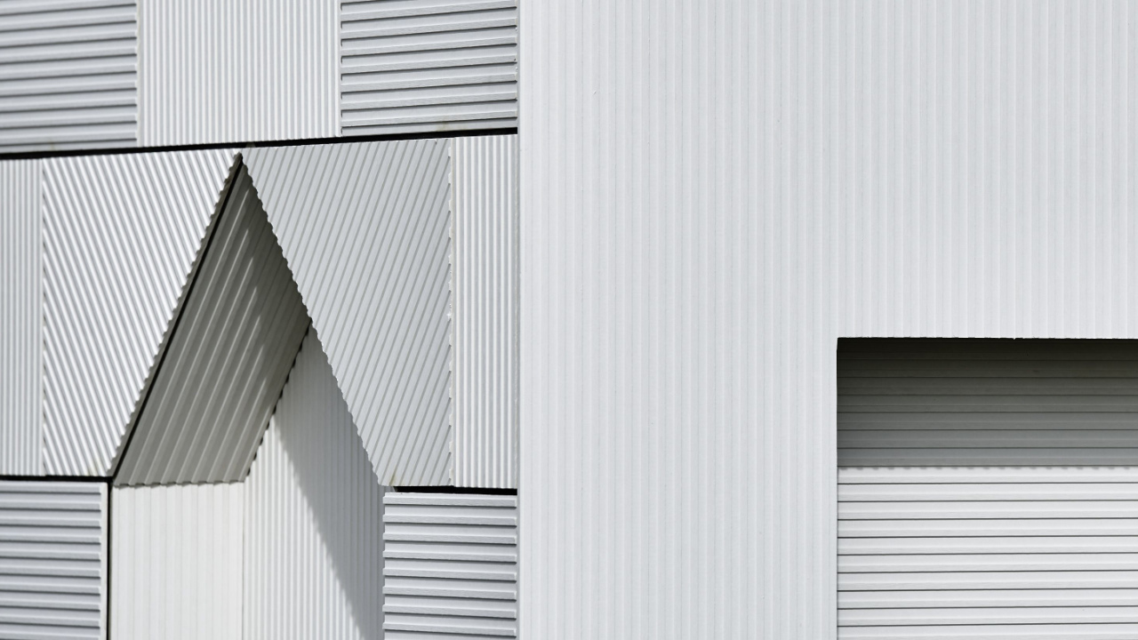 Pavillon Linea 2, Fassade aus Equitone-Faserzementplatten