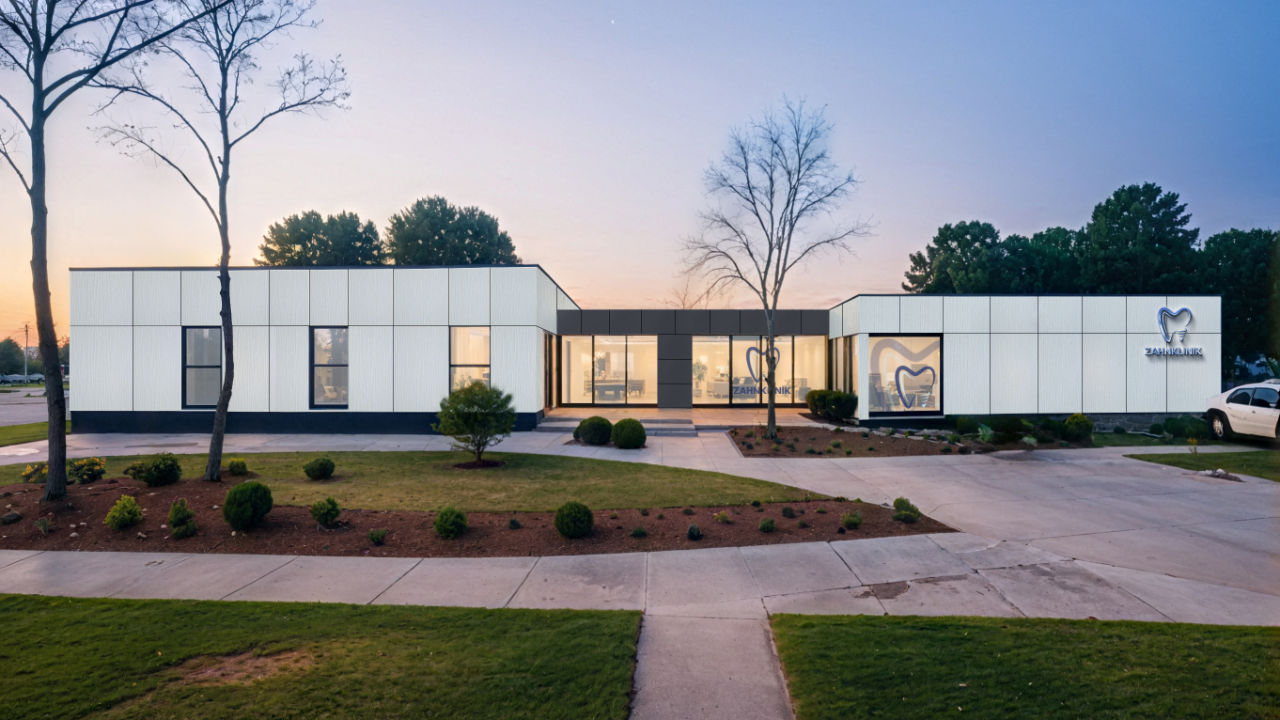 Medizinische Klinik in Form eines modularen Pavillons 306 m2