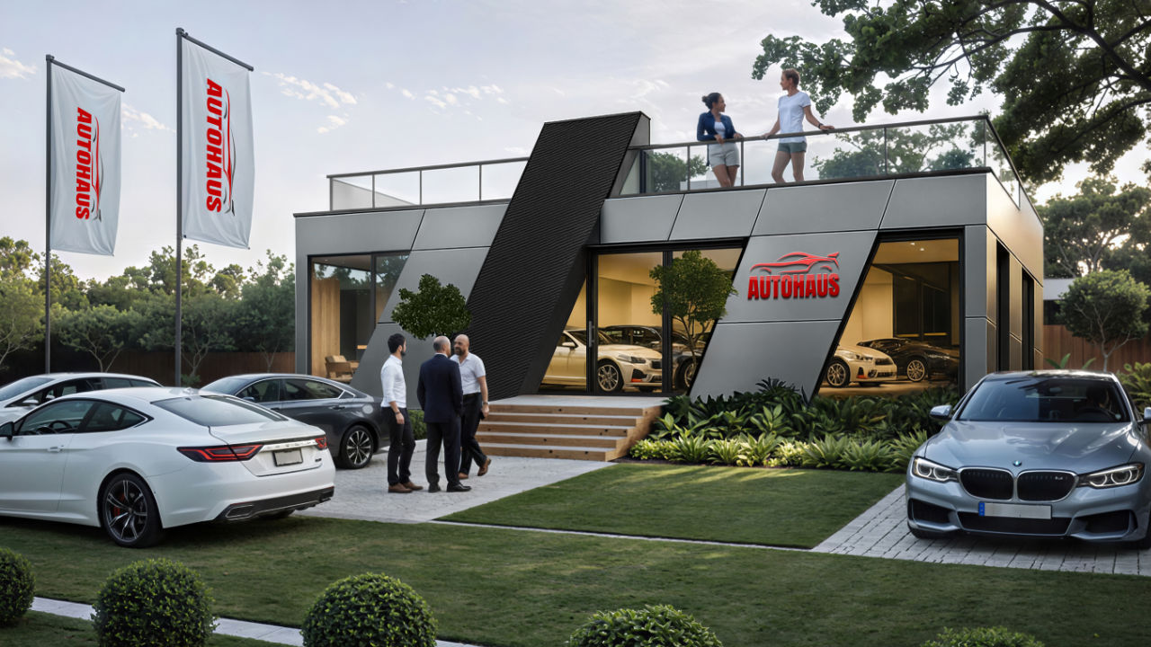 Kompaktes, modulares Autohaus - 72m2