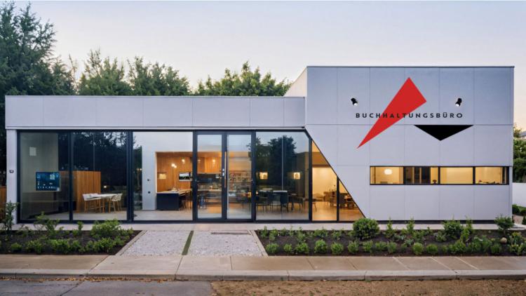 Modulares Buchhaltungsbüro – moderner Büro-Pavillon 72 m2 von M&W Construction 