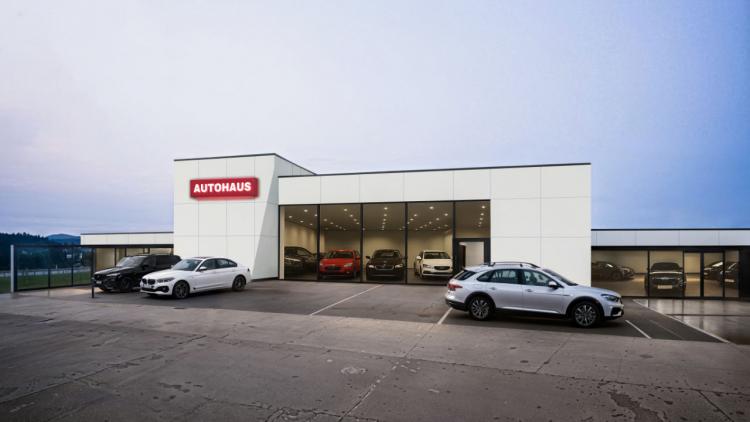 Modulares Autohaus – Dienstleistungspavillon für die Automotivbranche