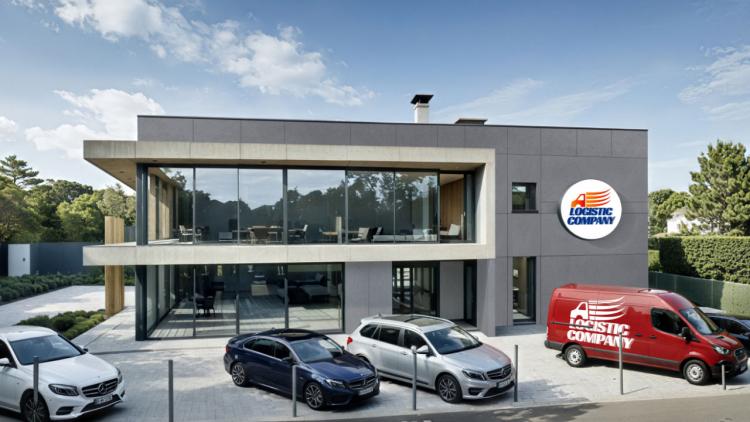 Modulares Bürogebäude – modernes, zweigeschossiges Büropavillon