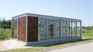 Bürocontainer, Verkaufsbüro für Wohnungen 50m2 - aussicht 2