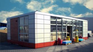 Bürocontainer, Firmenladen Pegaz Gruppe 72m2 - aussicht 1