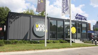 Bürocontainer, Vice Versa Wohnungsverkaufsbüro 62.5m2 - aussicht 3