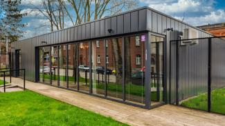 Bürocontainer , Verkaufsbüro für Wohnimmobilien - Fusion 180m2 - aussicht 3