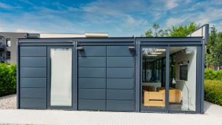 Bürocontainer, Verkaufsbüro für SGI-Wohnungen 75m2 - aussicht 6