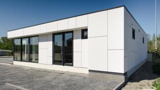 Bürocontainer, Büro der Firma Emeco 198 m2, Equitone-Fassaden – Ansicht 10