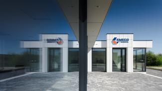 Bürocontainer, Büro der Firma Emeco 198 m2, Equitone-Fassaden – Ansicht 5