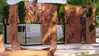 Pavillon mit Terrasse CORTEN – Visualisierung – 3
