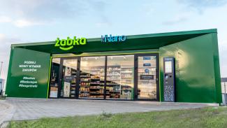Verkaufscontainer, Żabka Nano, unbemannter Laden, 48 m2, 01